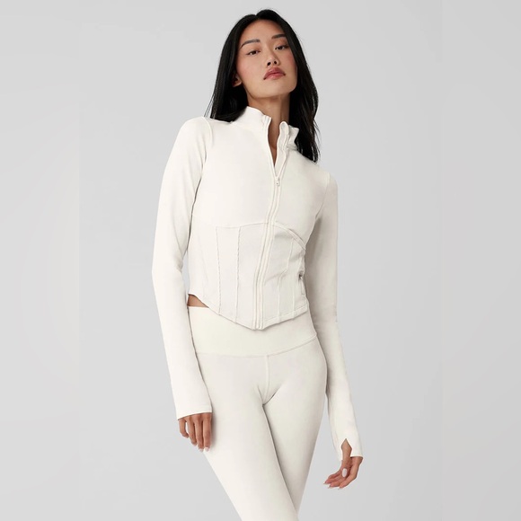 ALO | corset full zip jacket | ivory XXS - Picture 3 of 7